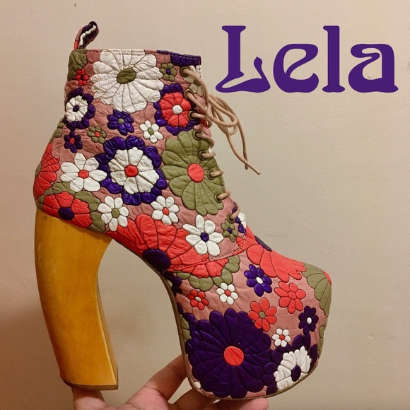 Jeffrey Campbell Shoes - Rare! Jeffrey Campbell LITA floral booties! Size 8.5. Super cute!!!
